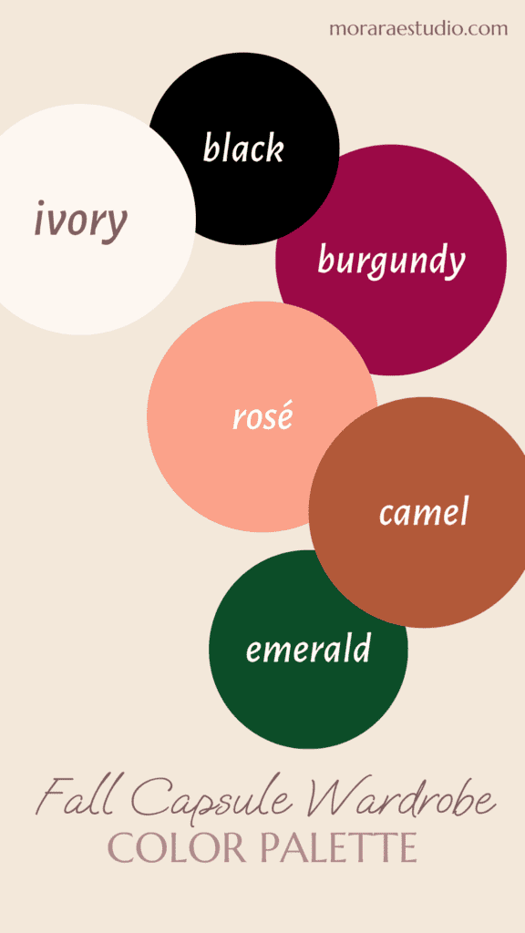 fall wardrobe color palette