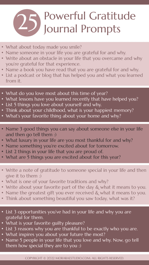free gratitude journal prompts