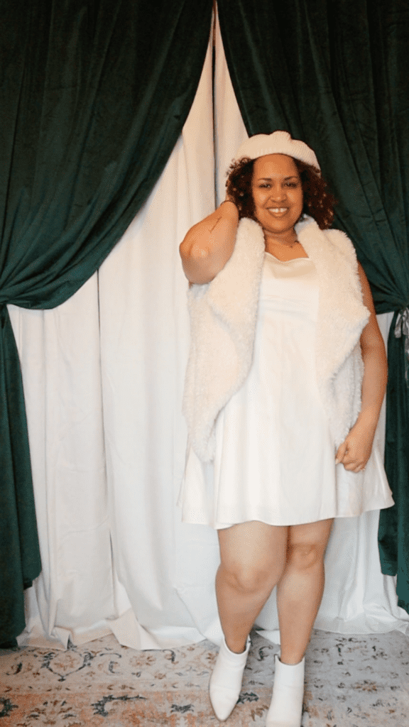 monochrome white outfit