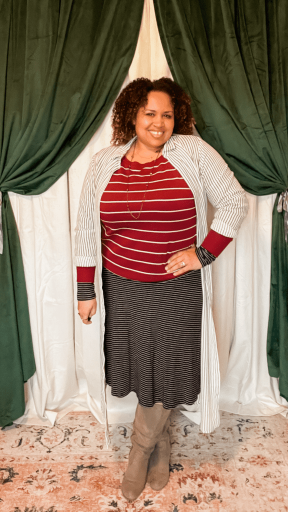 horizontal stripe dress