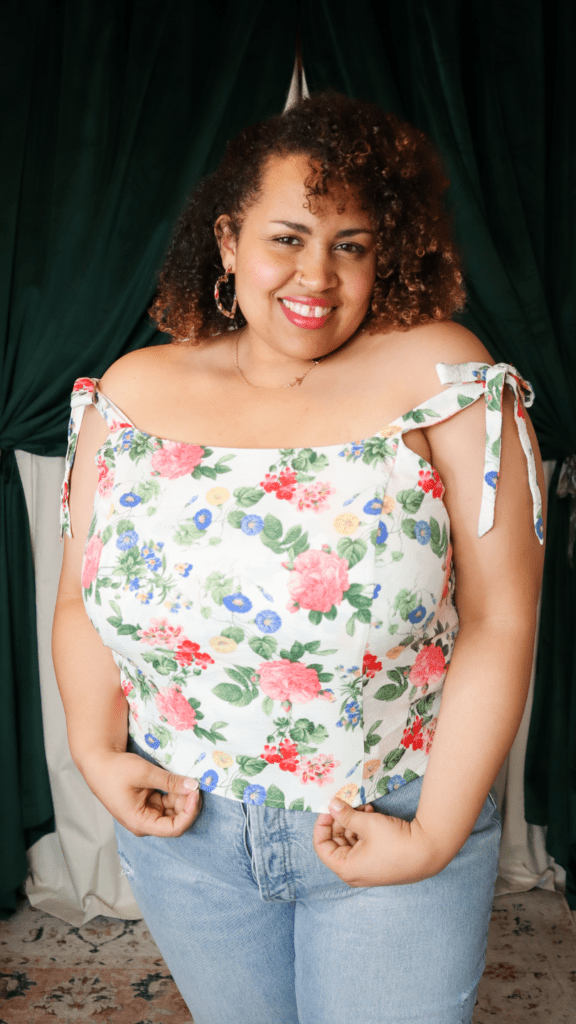 floral plus size tank top