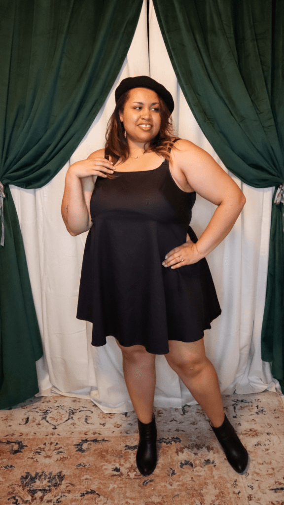 plus size little black dress