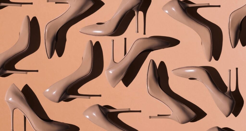 pointed to heels
