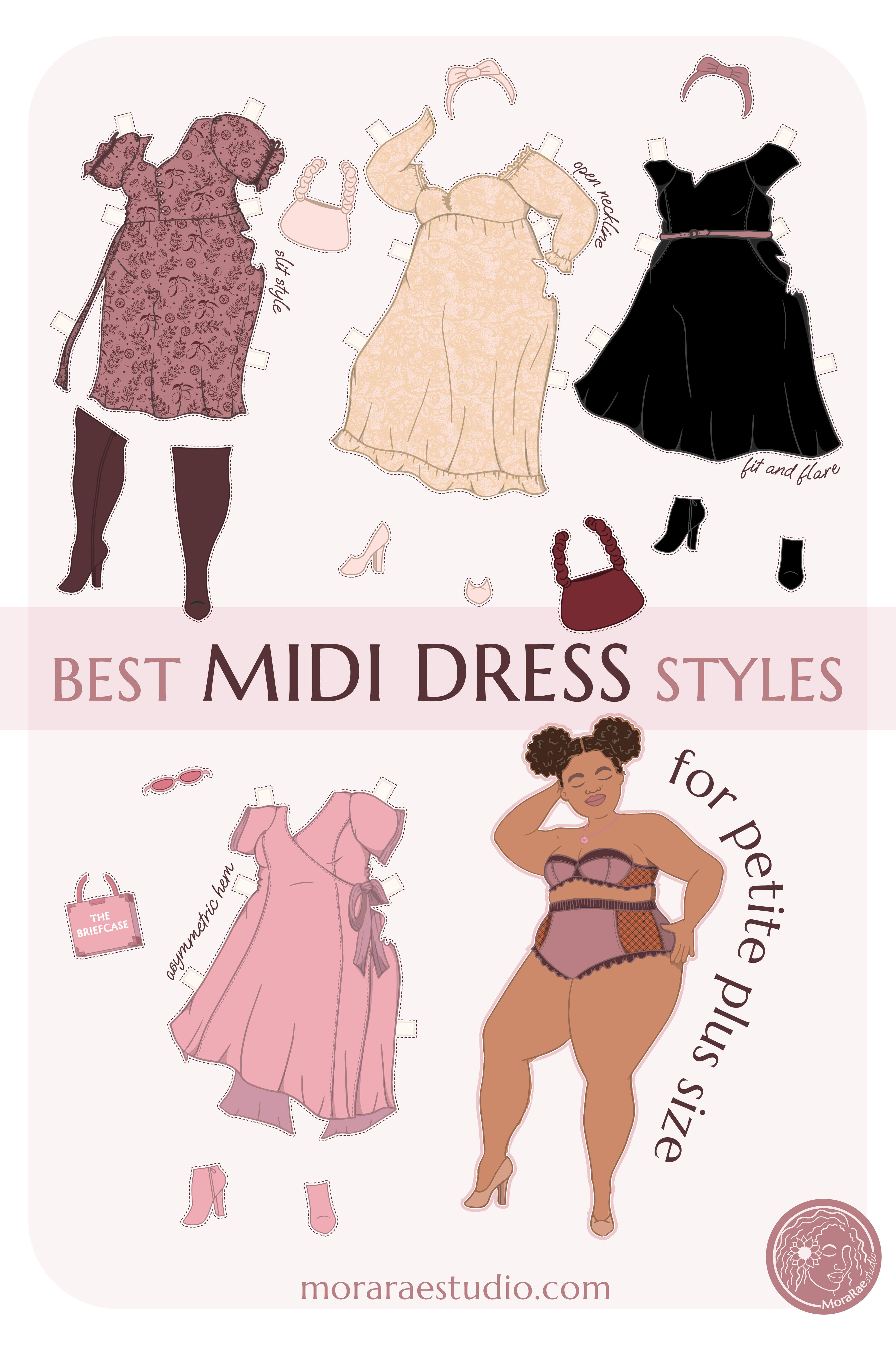 How to style midi dress for short girl