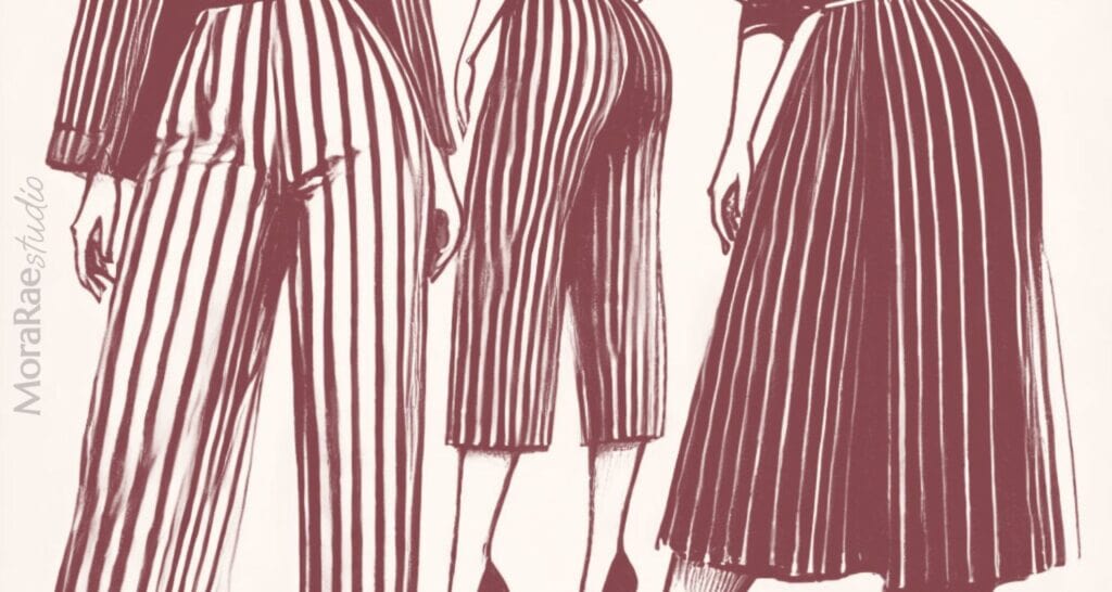 petite plus size vertical stripe outfit